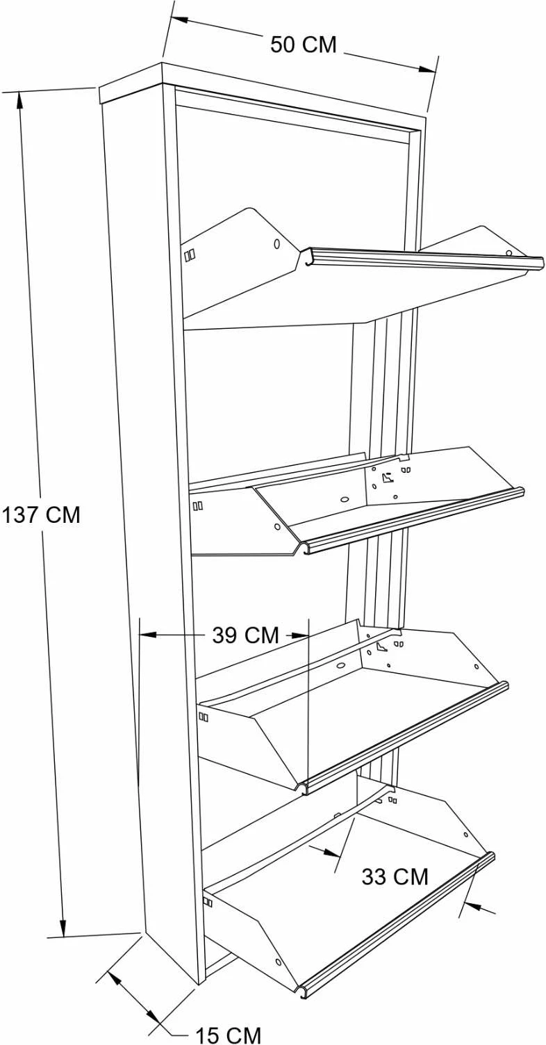 Dollap për këpucë Skye Decor, Marino 4, kafe-krem