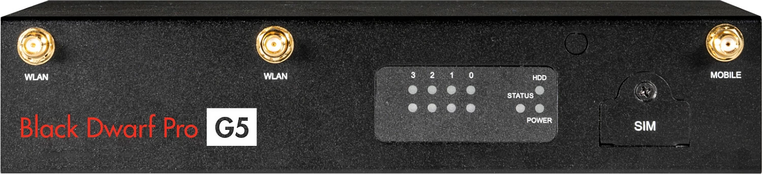 Firewall VPN Securepoint Black Dwarf Pro G5, Wi‑Fi Dual-Band, 4x Gigabit, 15 përdorues, e zezë