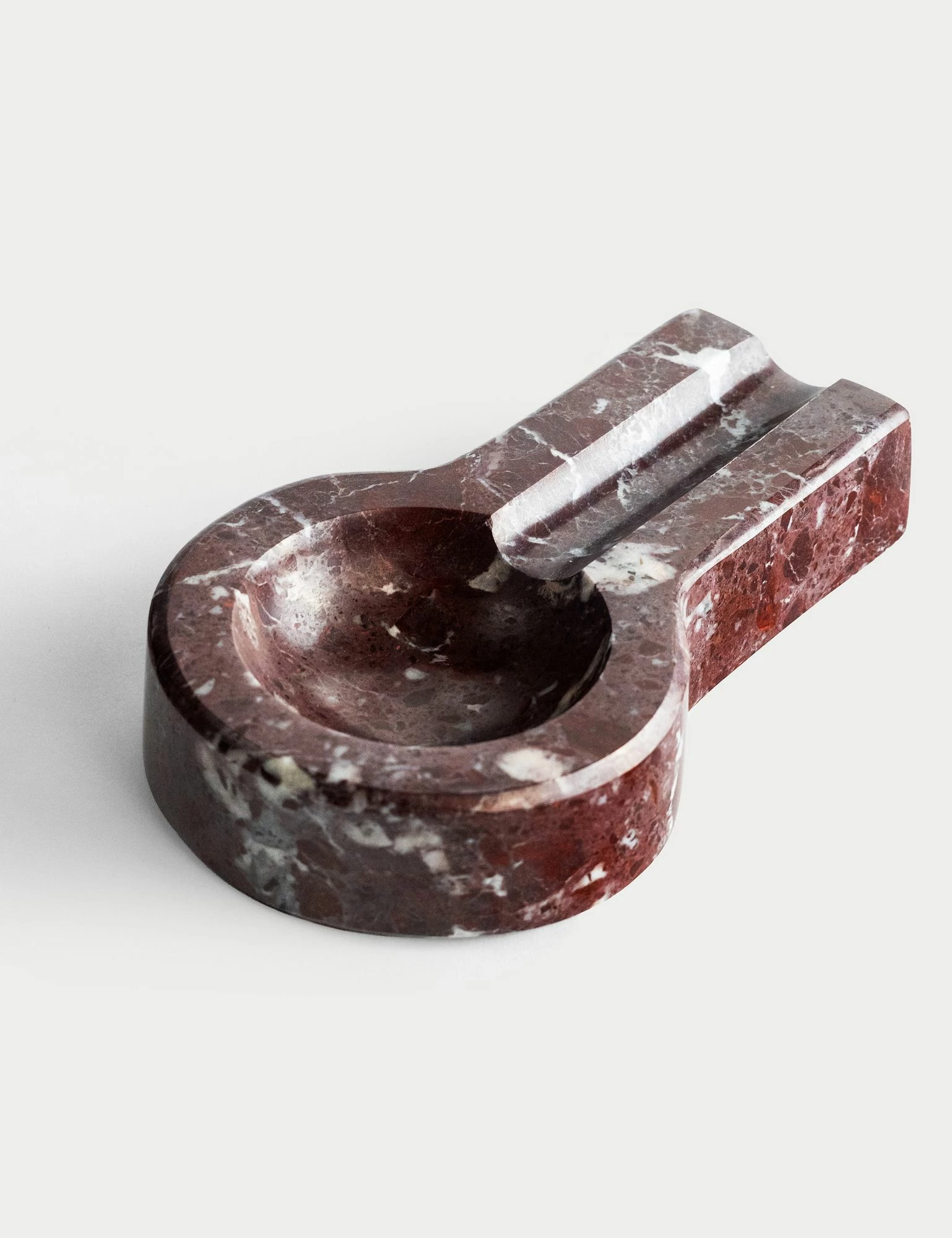 Tabak i mermerit Rosso Levanto, ngjyrë burgundy, Evila Originals