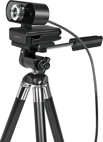 Webkamerë LogiLink HD USB 1280x720 me mikrofon, e zezë