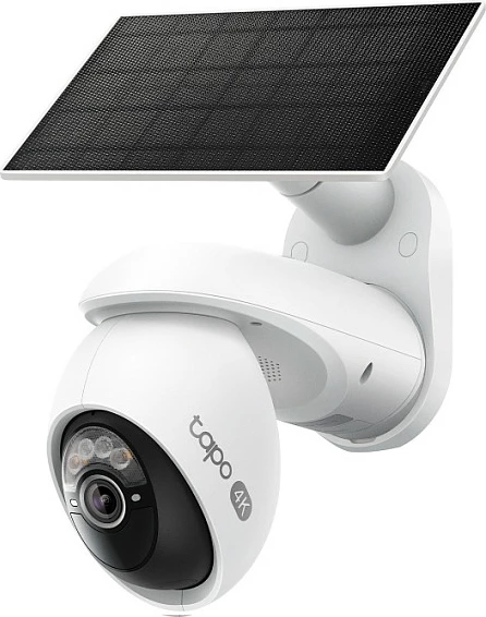 Kamerë sigurie TP-Link Tapo 4K 8MP Pan/Tilt, bateri 10000mAh, panel solar, IP65, e bardhë