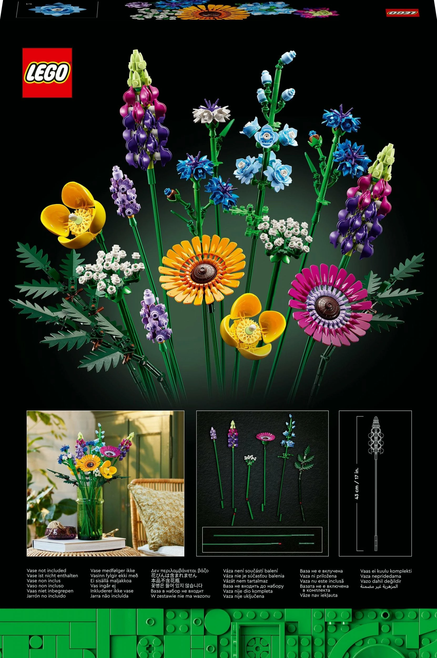 Set LEGO LEGO Icons Wildflower Bouquet 10313, 939 copë, 18+