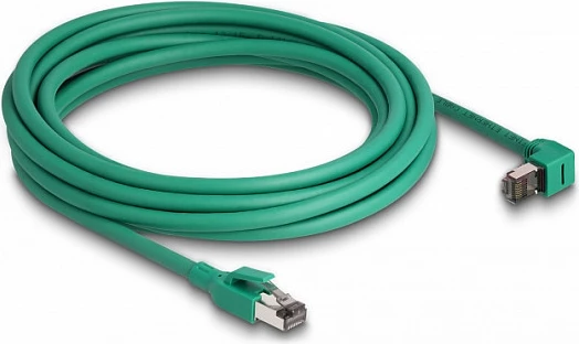 Kabllo rrjeti DeLOCK PROFINET Cat6 SF/UTP RJ45 90°, 5 m, e gjelbër