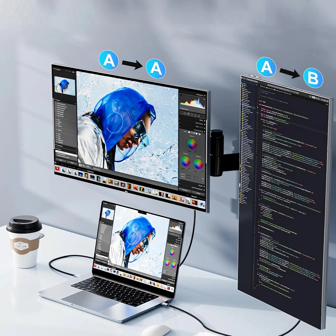 Kabllo USB-C në HDMI, Wozinsky WCCH-01, 4K 60Hz 1.8 m, e zezë