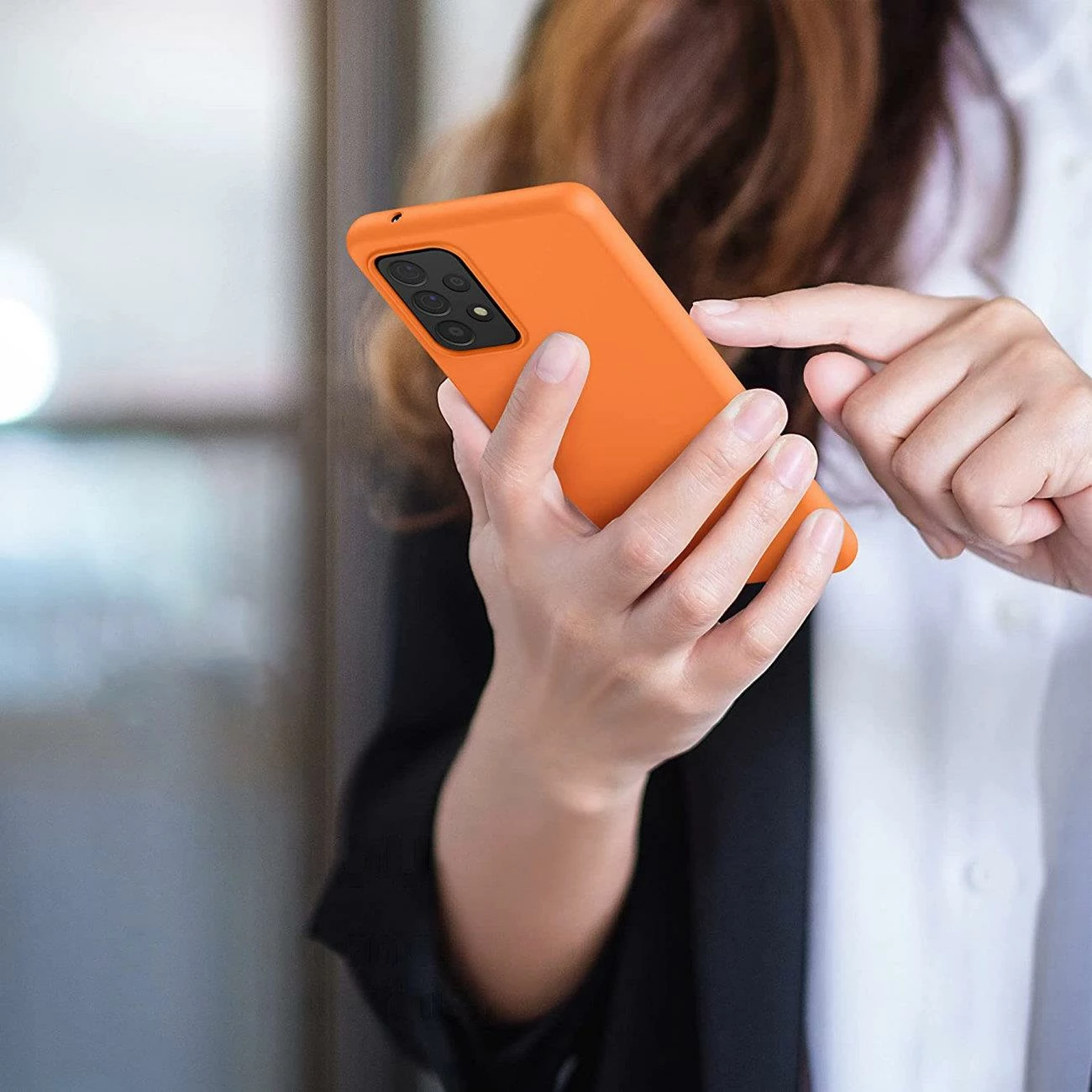 Mbështjellës silikoni Hurtel për Samsung Galaxy A22 4G, i zi