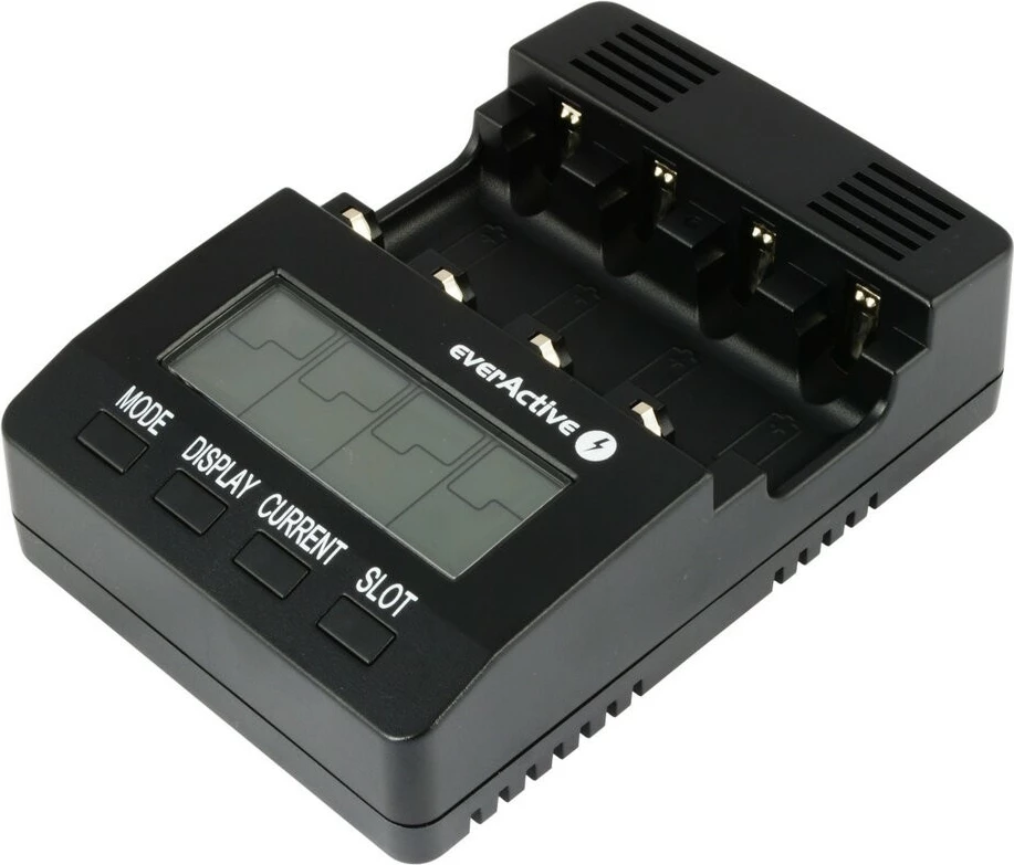 Karikues baterish everActive NC-3000, për AA/AAA/C/D, i zi