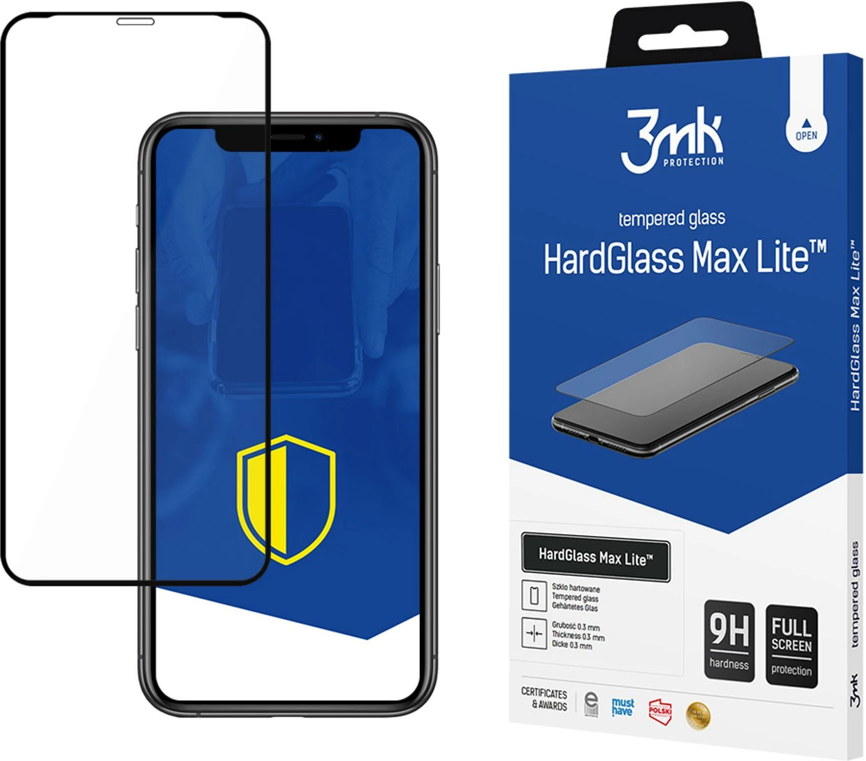 Xham mbrojtës 3mk HardGlass Max Lite për iPhone XS Max / 11 Pro Max