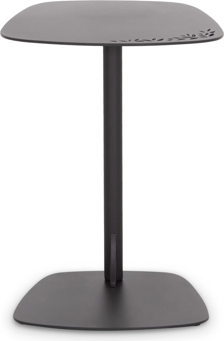 Tavolinë anësore për jashtë, alumin, ngjyrë qymyr, CD6417.02, 40x39x53cm