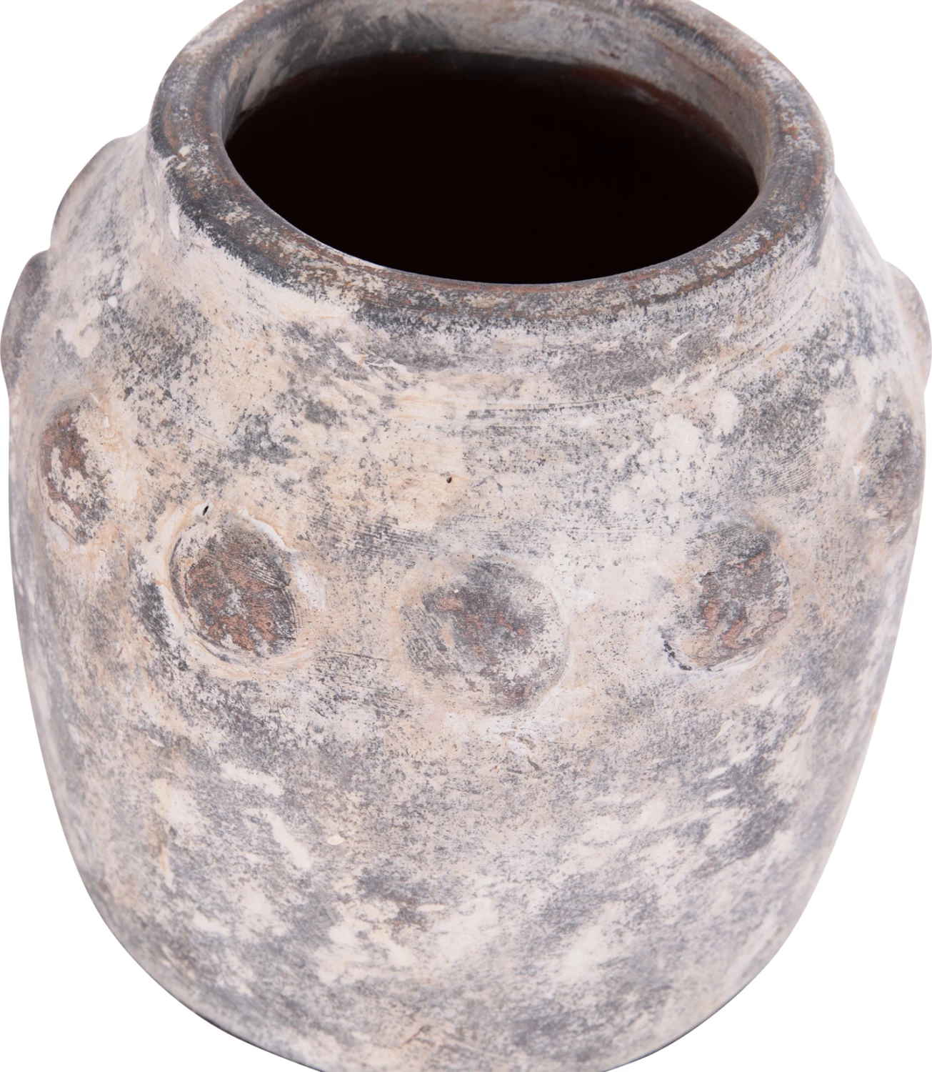 Vazo dekorative tavoline, terrakote, ngjyrë gri, VERMO FH4392, 20x19cm