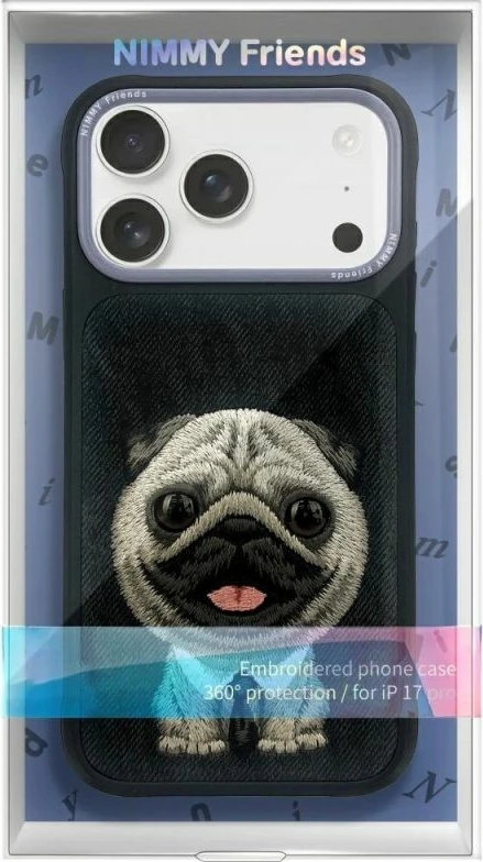 Kover për iPhone Nimmy Big Eyed Pet 2.0 Dog, e zezë