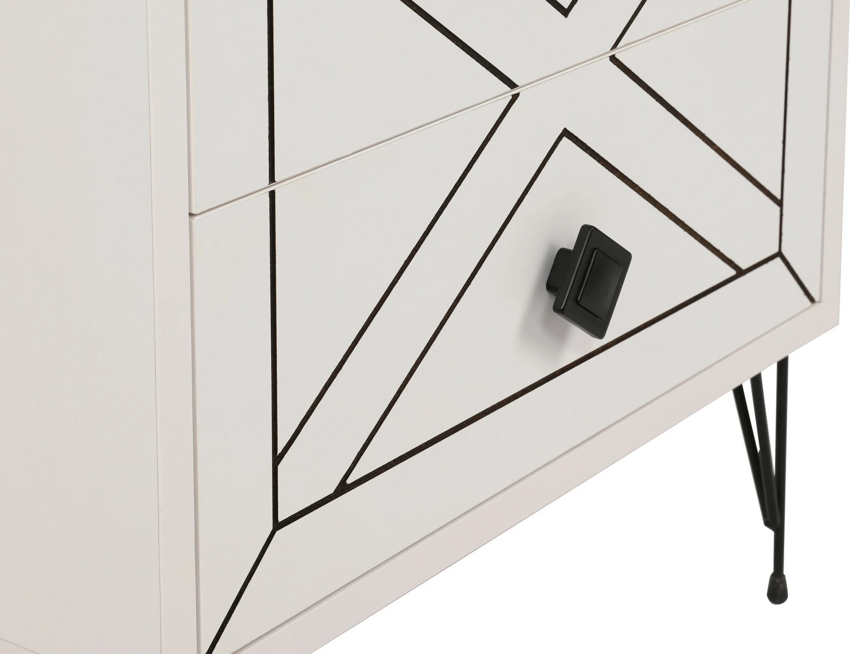 Komodinë anës krevati Hanah Home, Luna, e bardhë