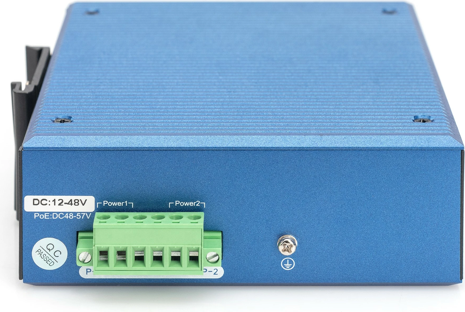 Switch industrial Digitus DN-651156, 8x RJ45 GE, 2x SFP, menaxhim L2, kasë metalike, IP40, blu