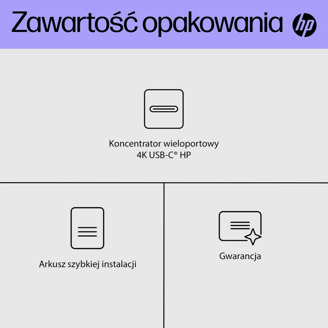 Hub HP 4K USB-C Multiport, i zi