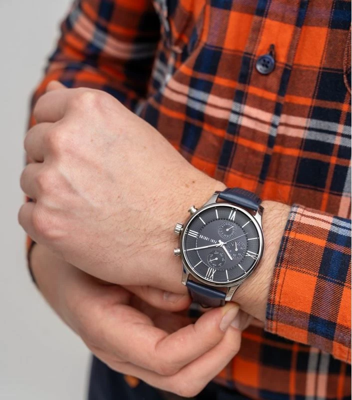 Orë dore për meshkuj Paul Lorens, argjendtë e kaltër