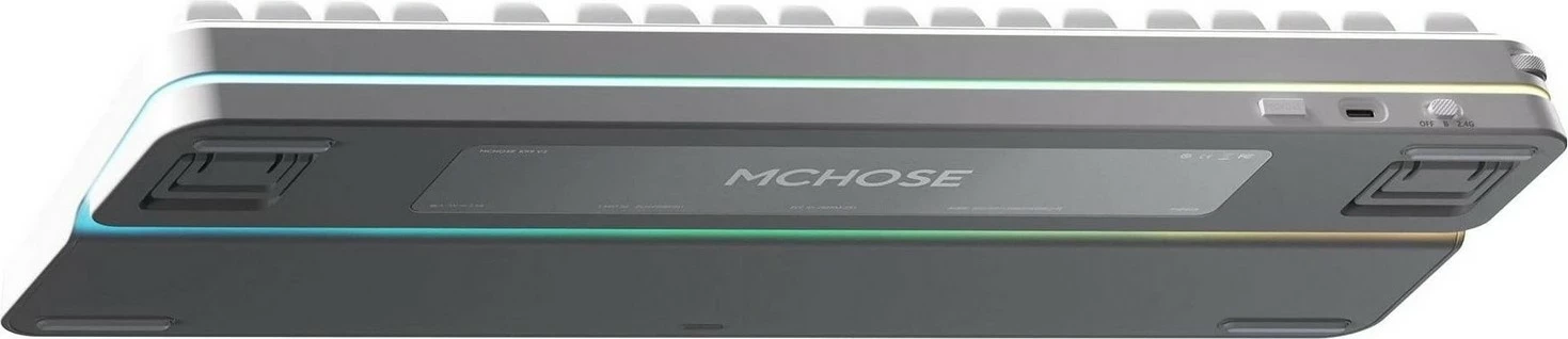 Tastierë gaming Mchose K99 V3, mekanike, 96%, RGB, wireless, gri-e zezë