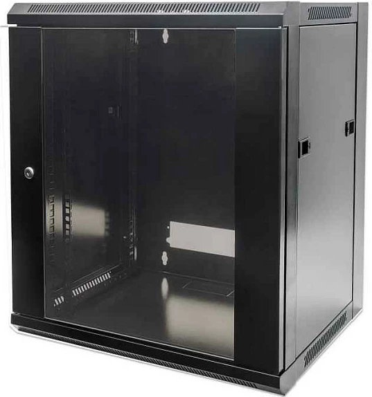 Kabinet rrjeti Intellinet 19", 6U, 450mm thellësi, montim në mur, derë xhami, i zi