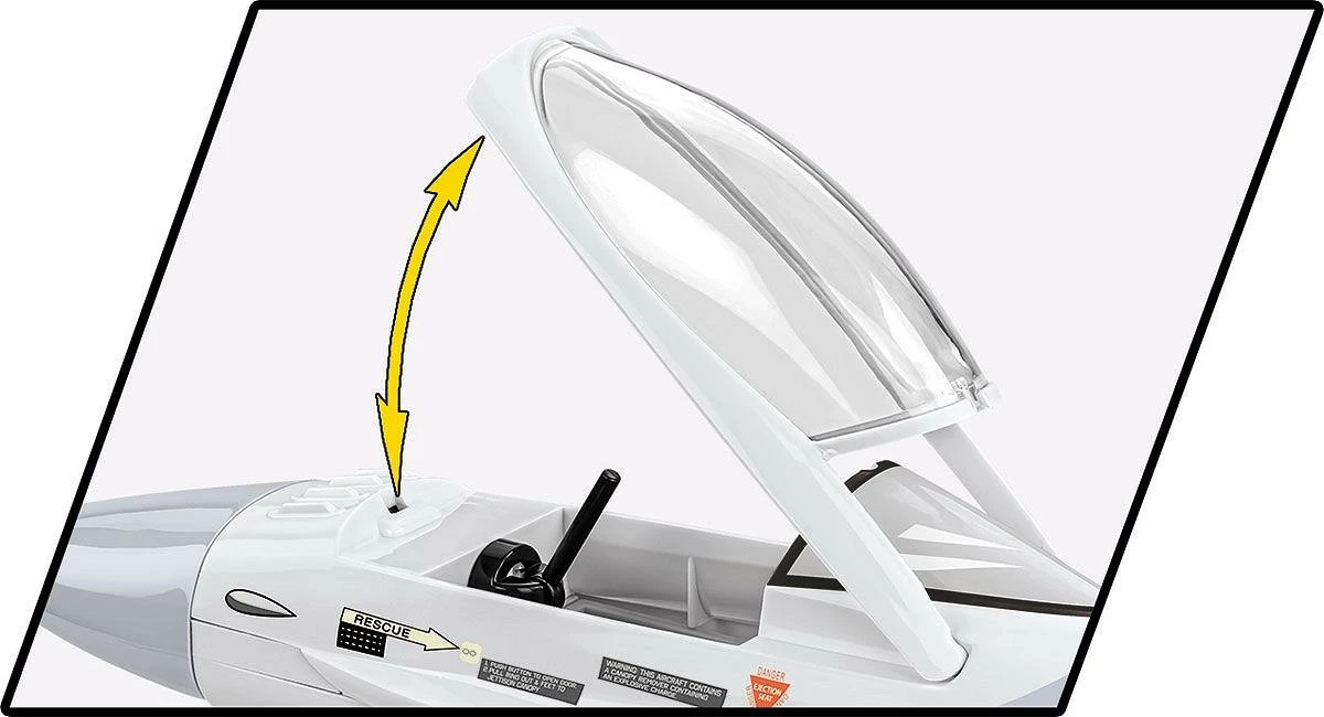 Set blloqe Cobi F-16C Fighting Falcon, 500 pjesë, me figurë piloti, gri