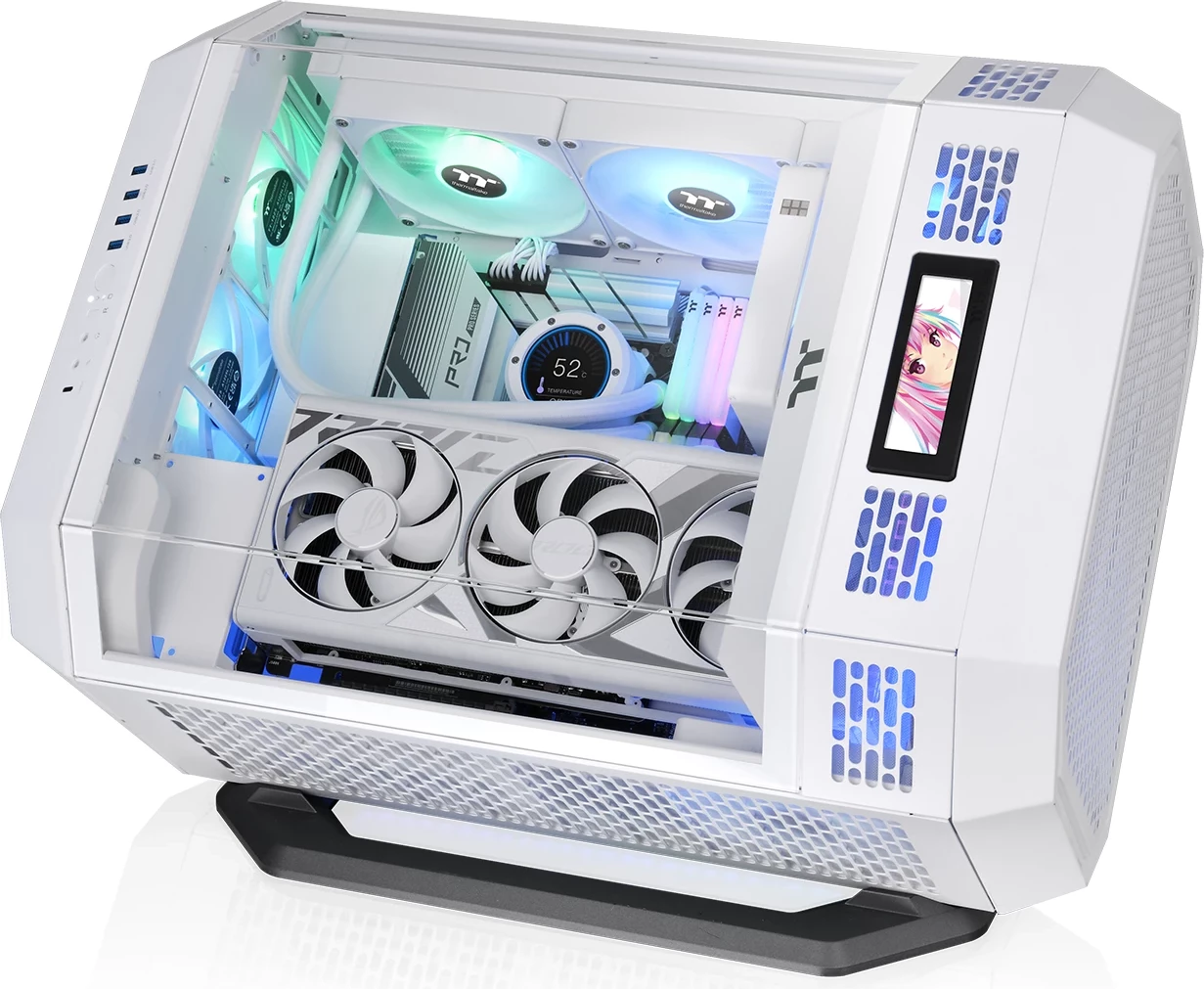 Aksesor kasë Thermaltake The Tower 600/Snow White, filtër anti-pluhur, mbajtës, zi/bardhë