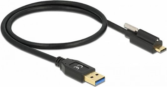 Kabllo USB DeLOCK SuperSpeed USB 3.2 Gen 2 Type-A në USB-C, 0.5 m, 10 Gbps, e zezë
