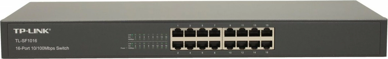 Switch TP-LINK TL-SF1016, 16 porta, 10/100 Mbps, gri