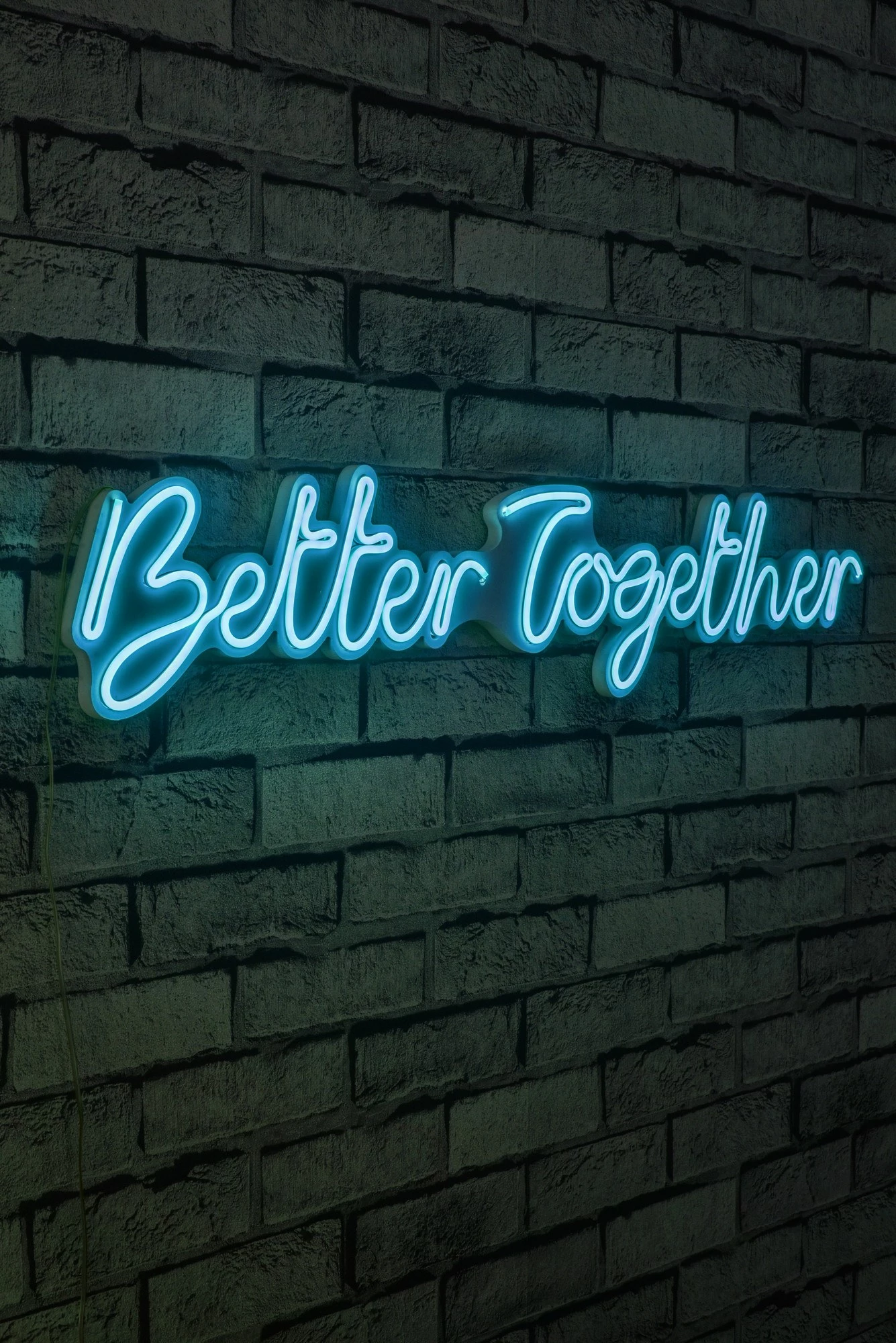 Dekor dritash LED plastike, 'Better Together', ngjyrë e kaltër