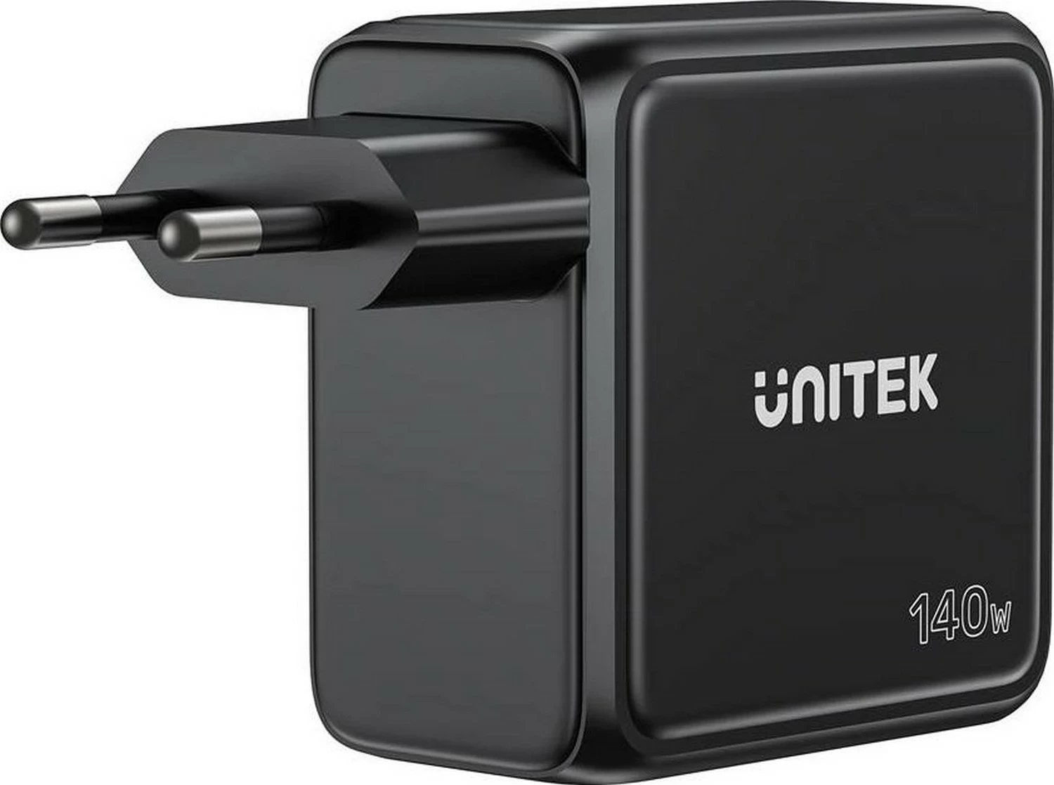 Karikues GaN Unitek me ekran, 140W, 3xUSB-C, 1xUSB-A, i zi