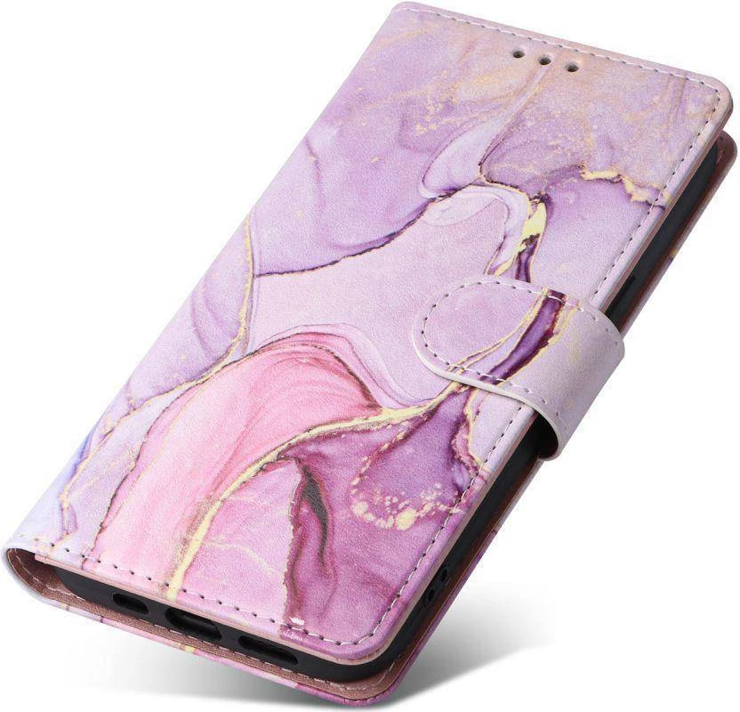 Mbështjellës HAVANA Fancy Diary Marble për Samsung Galaxy A34, flip wallet me rrip magnetik, vjollcë