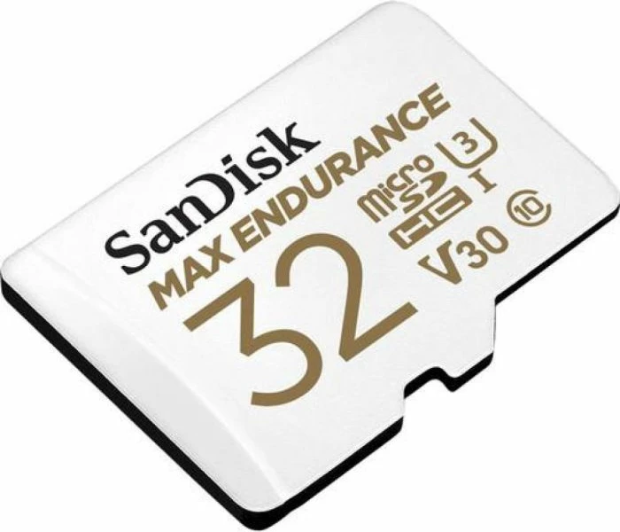 kartelë memorie SanDisk MAX ENDURANCE microSDHC 32GB, me adapter SD, e bardhë