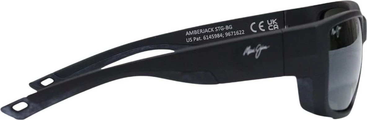 Syze dielli për meshkuj Maui Jim AMBERJACK 8ZRJ4YS0U 896-02, të zeza mat [Ngjyra: 60]