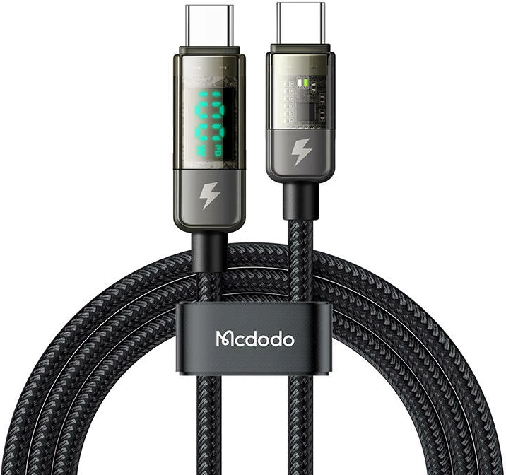 Kabllo USB-C në USB-C Mcdodo CA-3611, 1.8m, 100W, e zezë