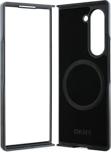 Mbështjellës DKNY për Samsung Galaxy Z Fold 6, MagSafe, lëkurë, i zi