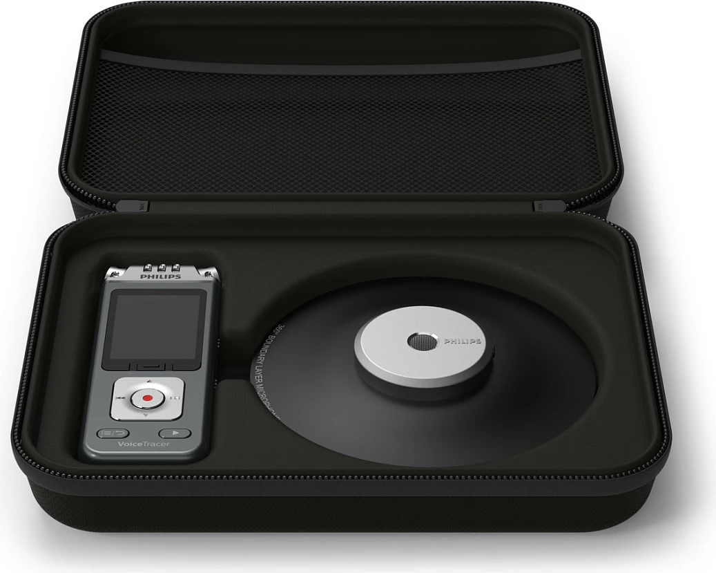 Diktafon Philips VoiceTracer, 8GB, 24bit/96kHz, USB-C, 360° mikrofon takimesh, zi/hiri