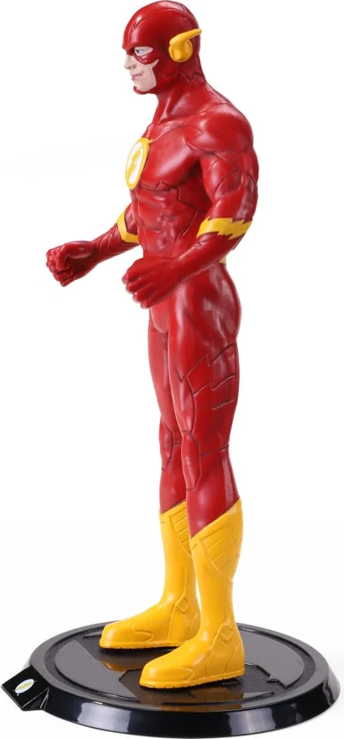 Figurinë e përkulshme NOBLE COLLECTION Bendyfig DC The Flash 19 cm, kuqe/verdhe, me bazë