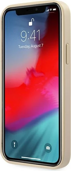 Mbështjellës Guess GUHCP12MRSAVSLG për iPhone 12/12 Pro 6.1", Saffiano Vintage Script, Gold