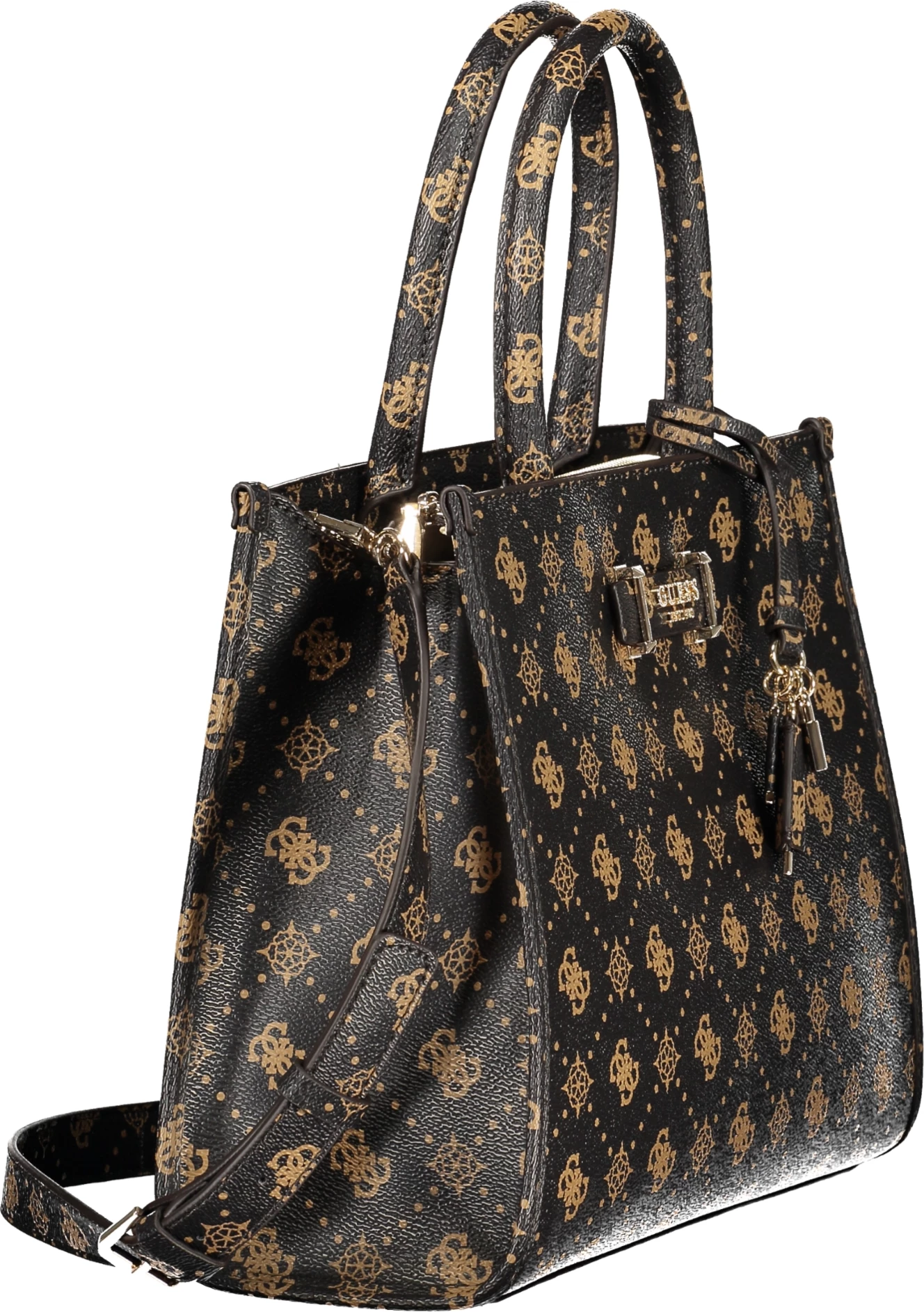 Çantë dore GUESS JEANS Silia femra, kafe