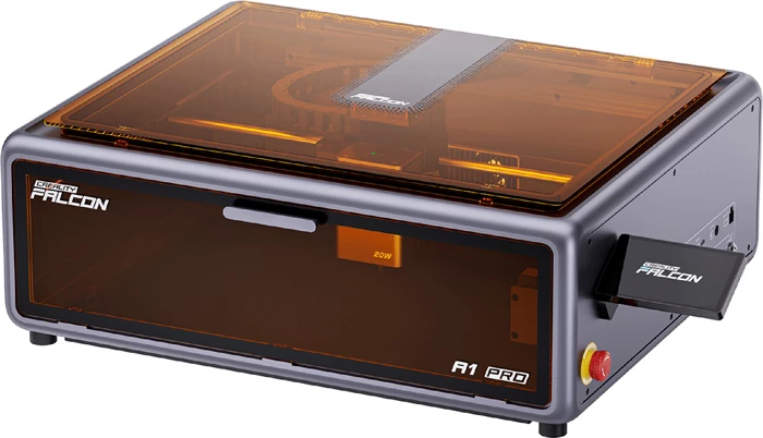 Gdhendës lazer, Creality Falcon A1 Pro, 20W + IR 2W, zonë pune 268×358 mm, AI kamera, dizajn i mbyllur Class 1