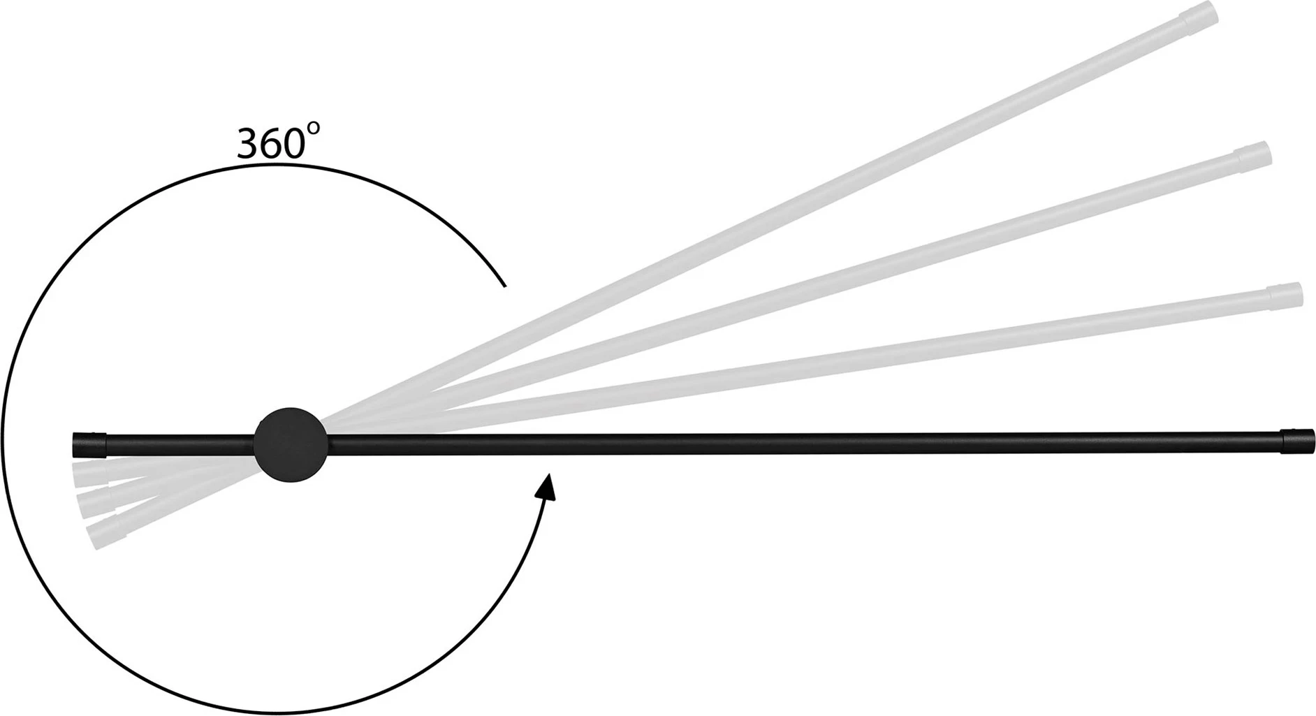 Llambë muri Activejet AJE-HILTON, LED, 9 W, Alumini, E zezë