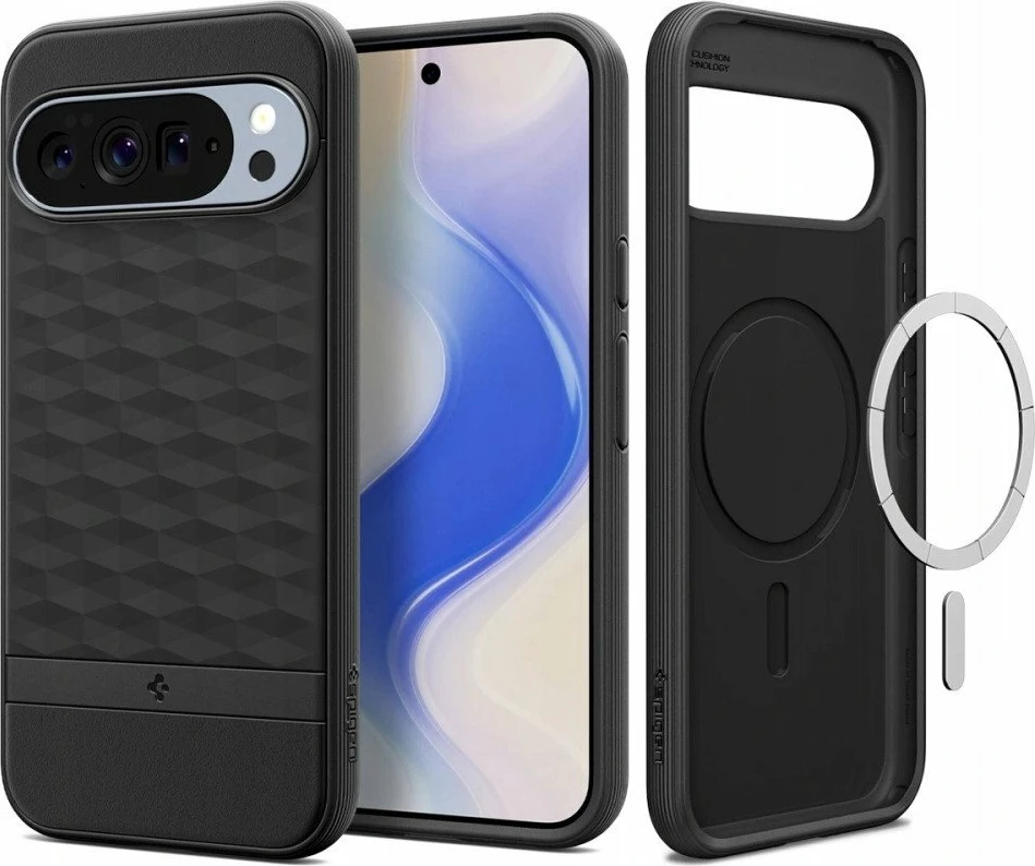 Mbështjellës Spigen Parallax MagSafe ACS09708 për Google Pixel 10/Pixel 10 Pro, i zi mat, 1 copë