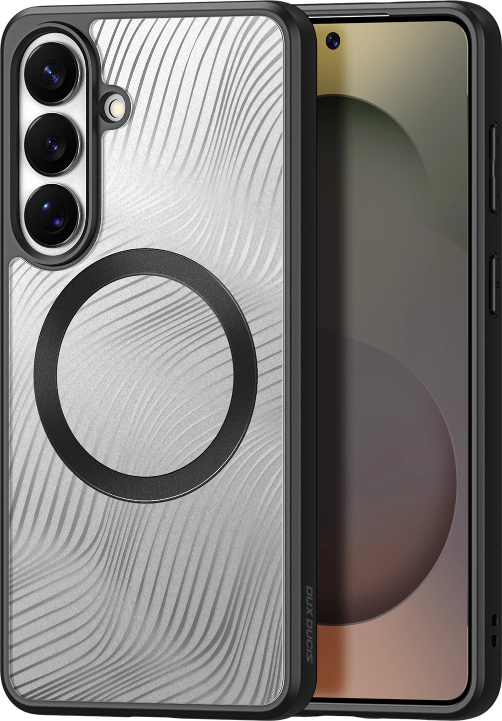 Mbështjellës Dux Ducis Aimo Mag për Samsung Galaxy S26, kompatibil me MagSafe, silikon, e zezë