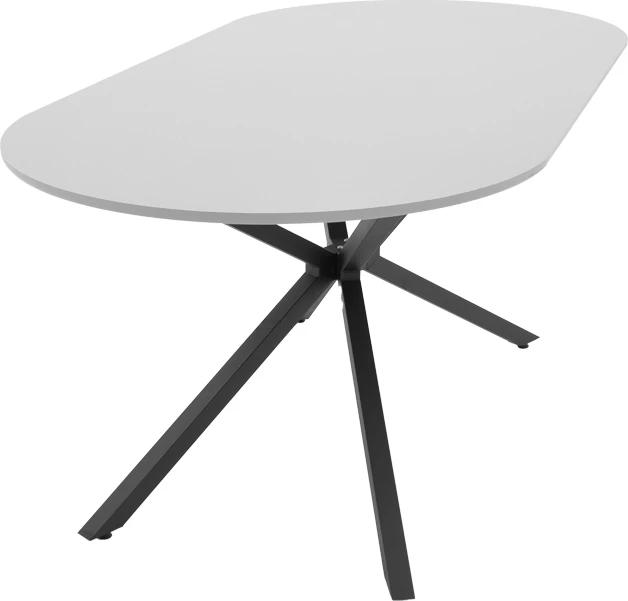 Tavolinë Lerdion gri mdf-metal i zi 180x90x75cm