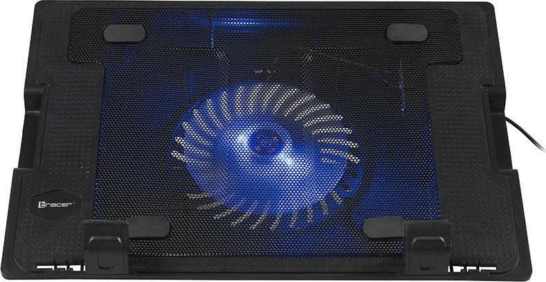 Pad ftohës për laptop Tracer Icestorm TRASTA46338, 17\", 1x125mm fan LED blu, 2x USB 2.0, i zi