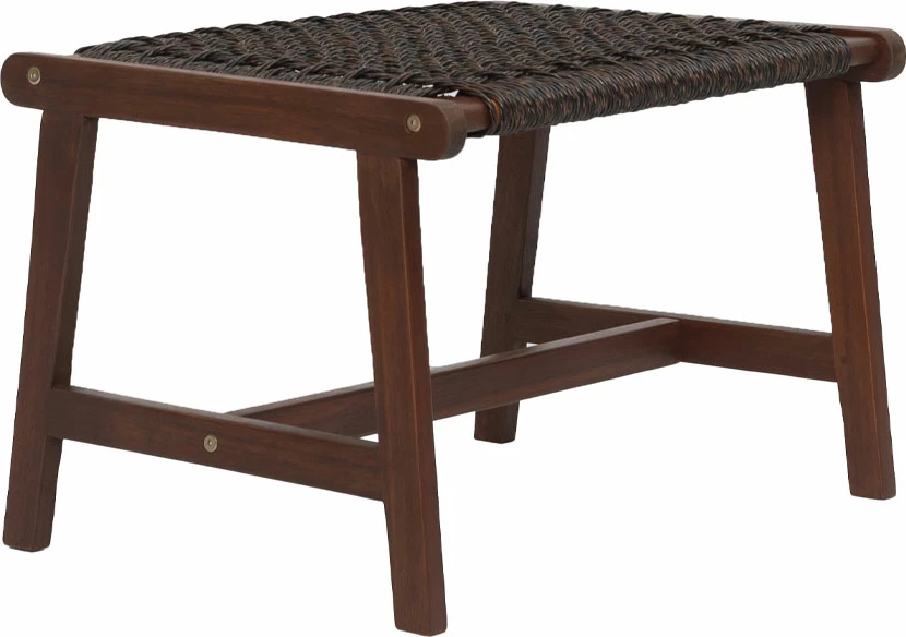 Stool Mesh, ngjyrë kafe antike, dru arre, 57x41x35.5cm