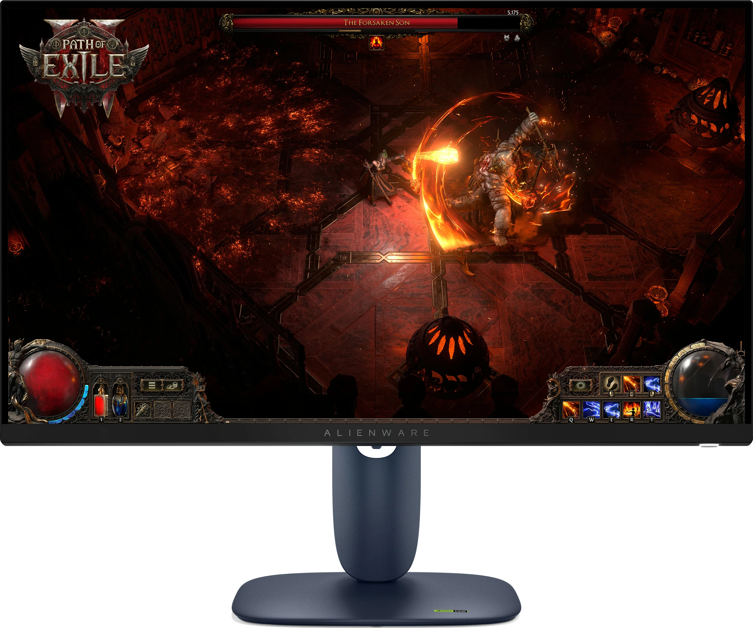 Monitor gaming Dell Alienware AW2725DM, 27", QHD 2560x1440, Fast IPS, FreeSync, i kaltër