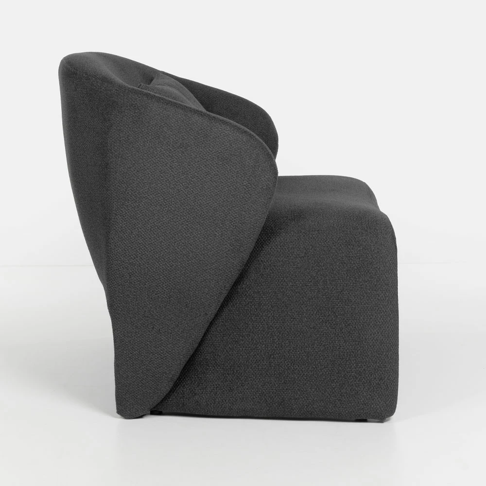 Karrige e ulët POSA, ngjyrë antracit, 76x77.5x73.5cm