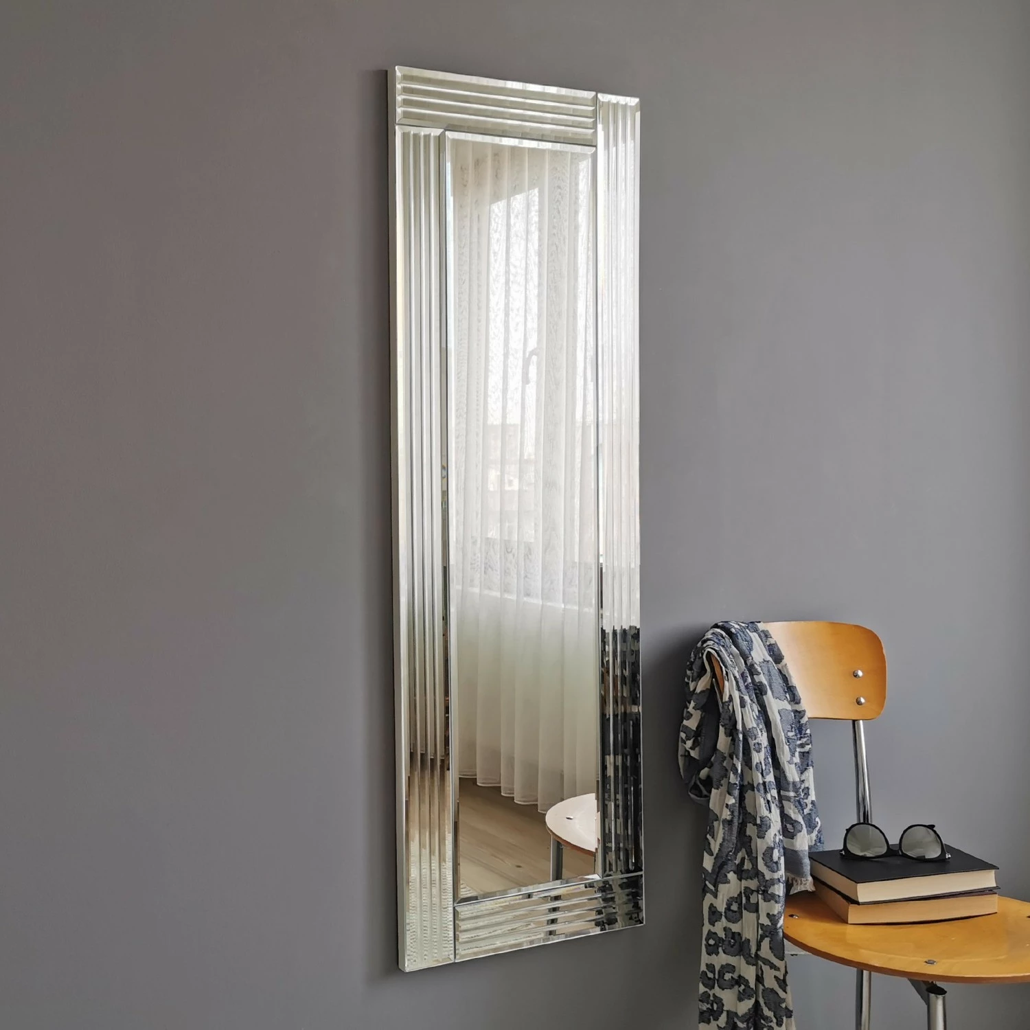 Pasqyrë Hanah Home, A303D, ngjyrë argjendi, 40x120cm