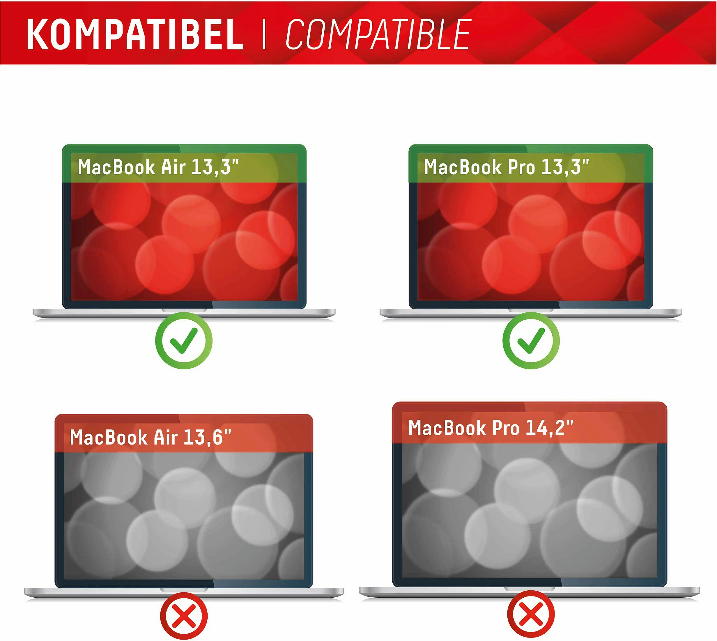 Filtër privatësie magnetik Displex Privacy Safe për MacBook Air/Pro 13.3", 2-anësh Matt/Glossy, 5H, i zi