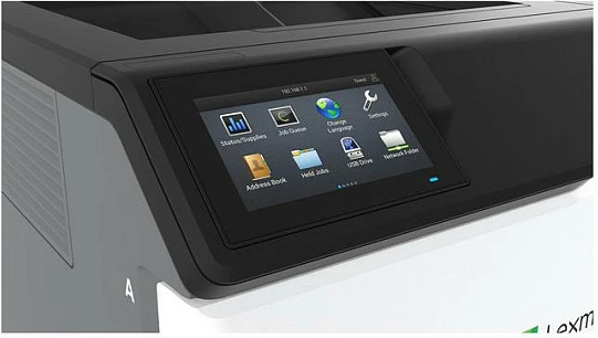 Printer lazer me ngjyra Lexmark CS735de, A4, 50 ppm, Duplex, 1200 x 1200 DPI, Ethernet, ekran me prekje, bardhë/gri