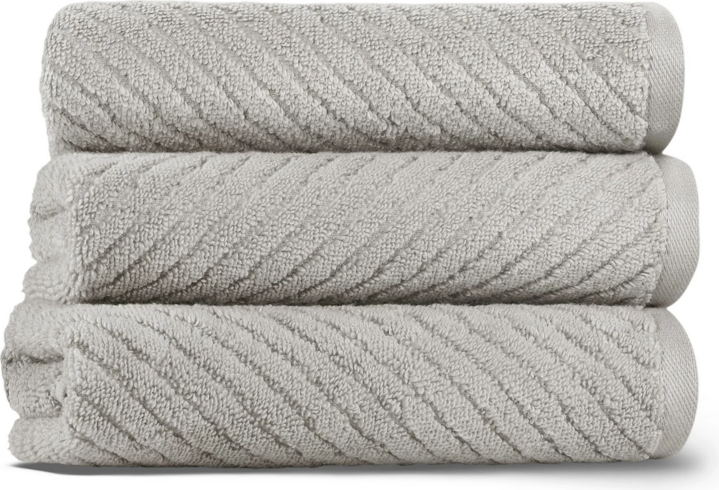 Peshqir banje Mijölnir, model Chevron, ngjyrë gri e çelët