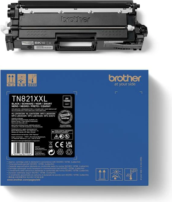 Toner, Brother, TN-821XXL (TN821XXLBK), kapacitet shumë i lartë, deri 23,700 faqe, e zezë
