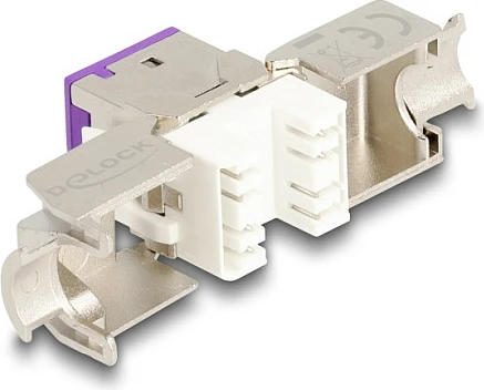 Modul Keystone DeLOCK RJ45 Cat.6A tool-free, set 10 copë, vjollcë